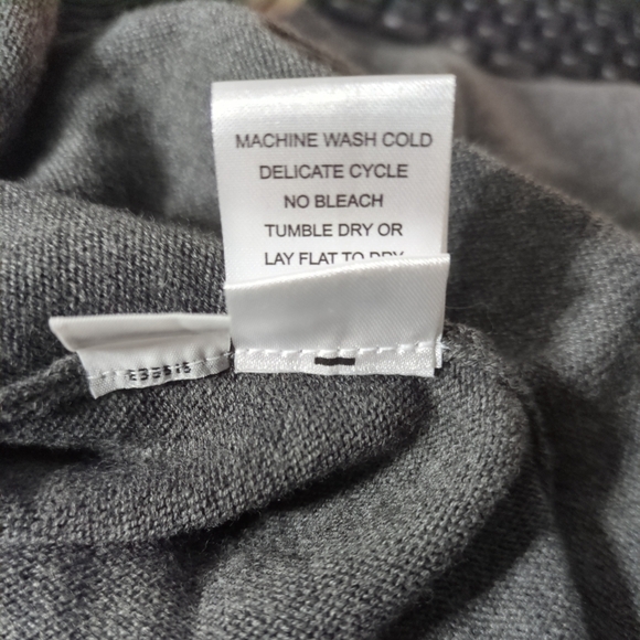 Planet by Lauren G Cotton Varsity Cardigan Oversized Charcoal One Size - Picture 7 of 7